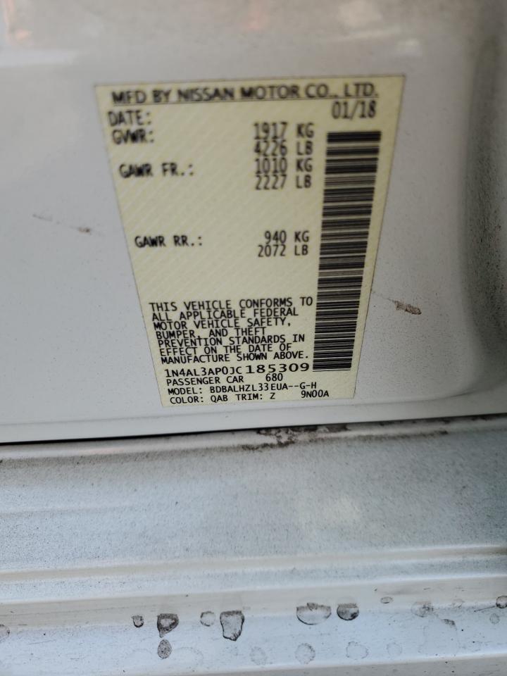 2018 Nissan Altima 2.5 VIN: 1N4AL3AP0JC185309 Lot: 64982605