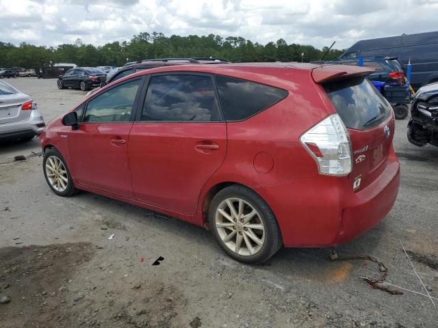  TOYOTA PRIUS 2012 Czerwony