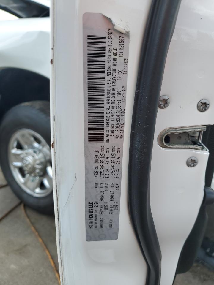 2020 Ram 2500 Big Horn VIN: 3C6UR5DL4LG159751 Lot: 64393445