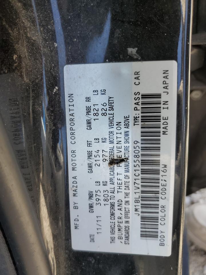2012 Mazda 3 I VIN: JM1BL1V71C1558059 Lot: 63129195