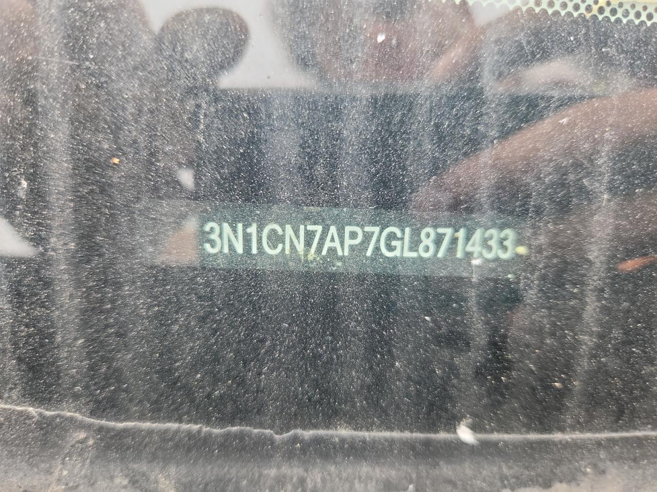 2016 Nissan Versa S VIN: 3N1CN7AP7GL871433 Lot: 66185985