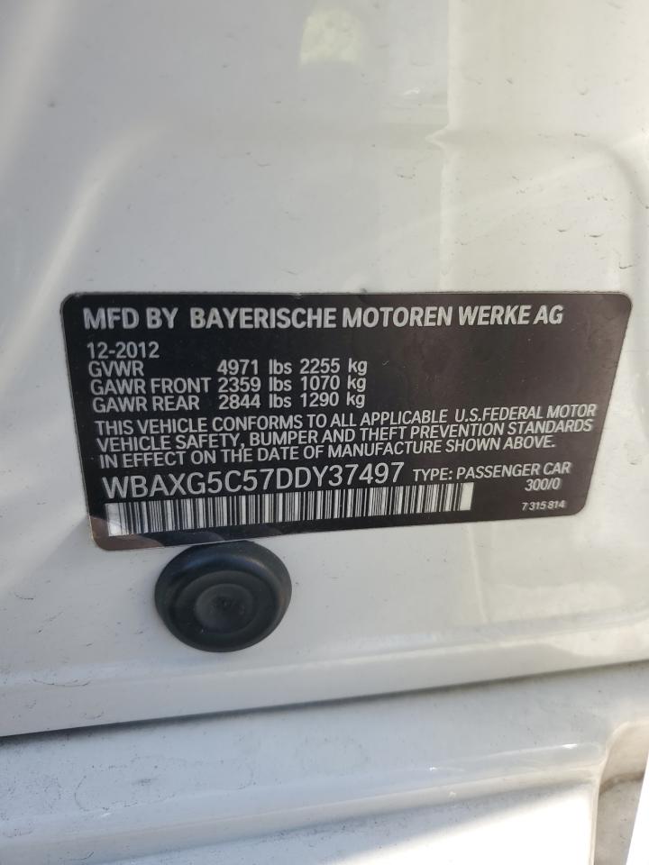 2013 BMW 528 I VIN: WBAXG5C57DDY37497 Lot: 64687355