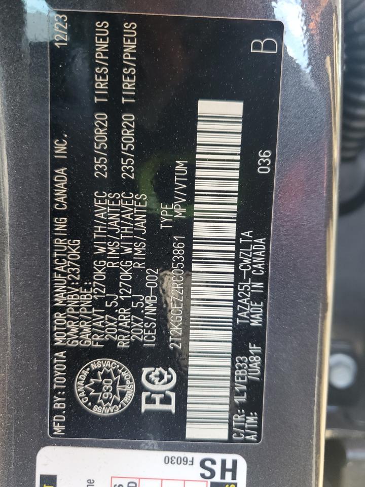 2024 Lexus Nx 350 Luxury VIN: 2T2KGCEZ2RC053861 Lot: 62872805