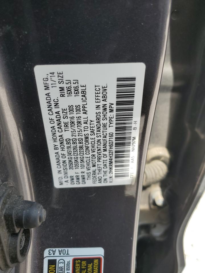 2015 Honda Cr-V Lx VIN: 2HKRM4H32FH607160 Lot: 63682535