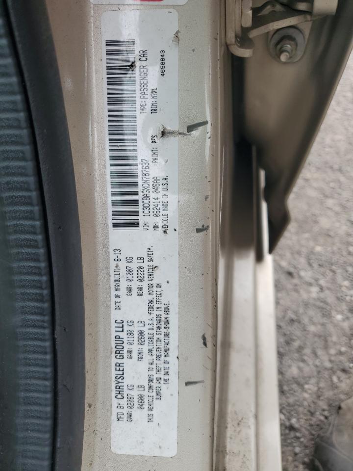 2013 Chrysler 200 Lx VIN: 1C3CCBAGXDN767637 Lot: 65224415