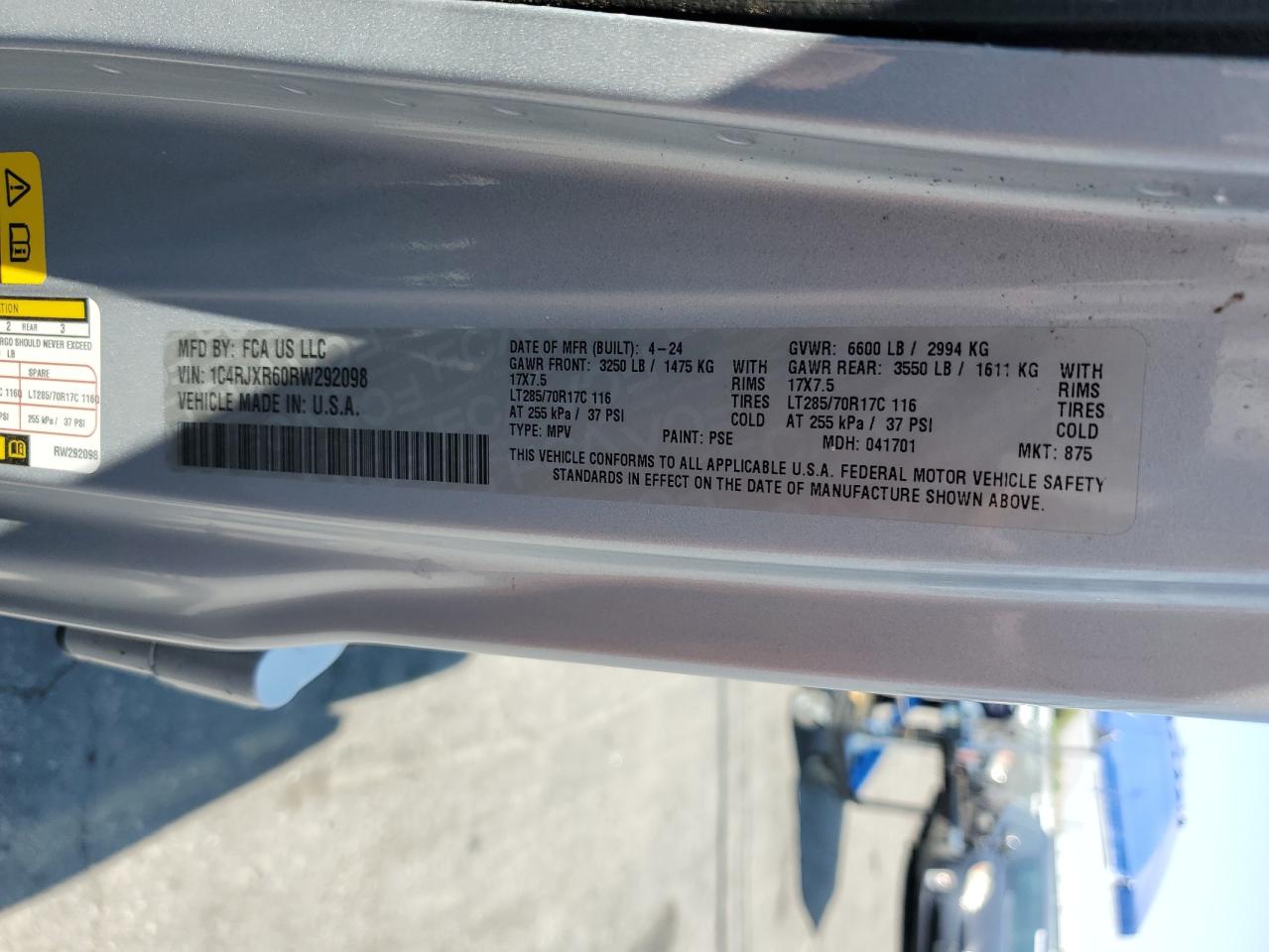 2024 Jeep Wrangler Rubicon 4Xe VIN: 1C4RJXR60RW292098 Lot: 64794535