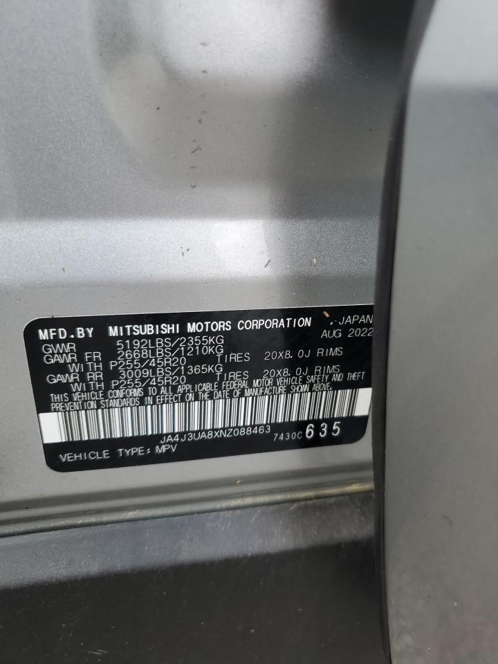 2022 Mitsubishi Outlander Se VIN: JA4J3UA8XNZ088463 Lot: 64192725