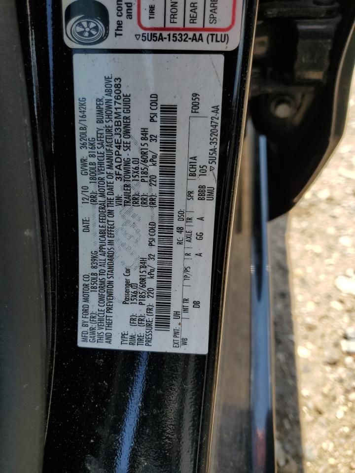 2011 Ford Fiesta Se VIN: 3FADP4EJ3BM176083 Lot: 64450675
