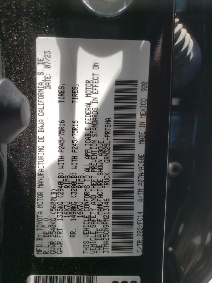 2023 Toyota Tacoma Double Cab VIN: 3TMAZ5CN9PM213146 Lot: 64479895