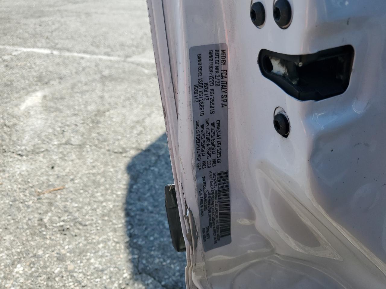 2020 Ram Promaster City VIN: ZFBHRFAB5L6R53903 Lot: 63371545
