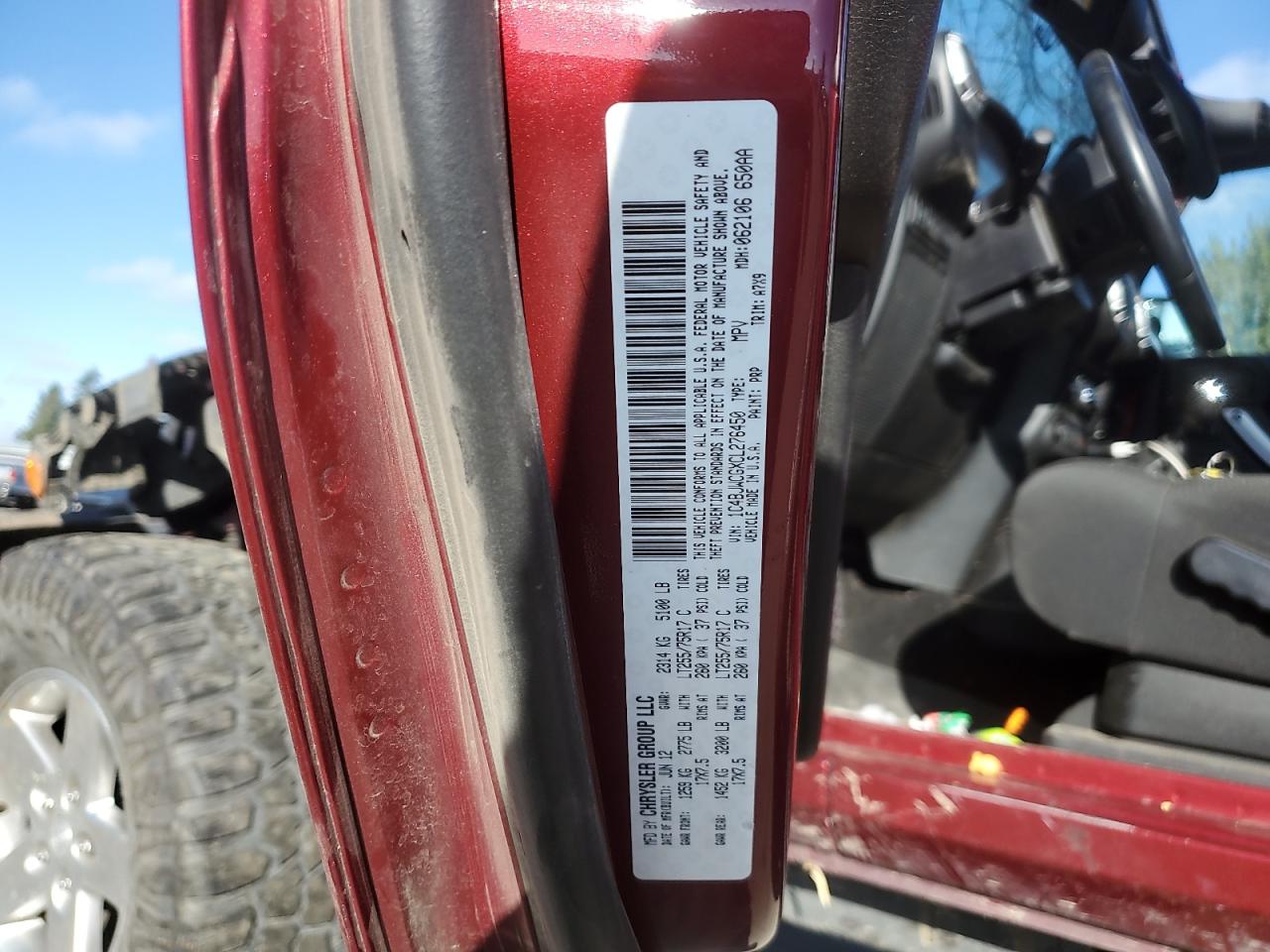 2012 Jeep Wrangler Rubicon VIN: 1C4BJWCGXCL276450 Lot: 65773505