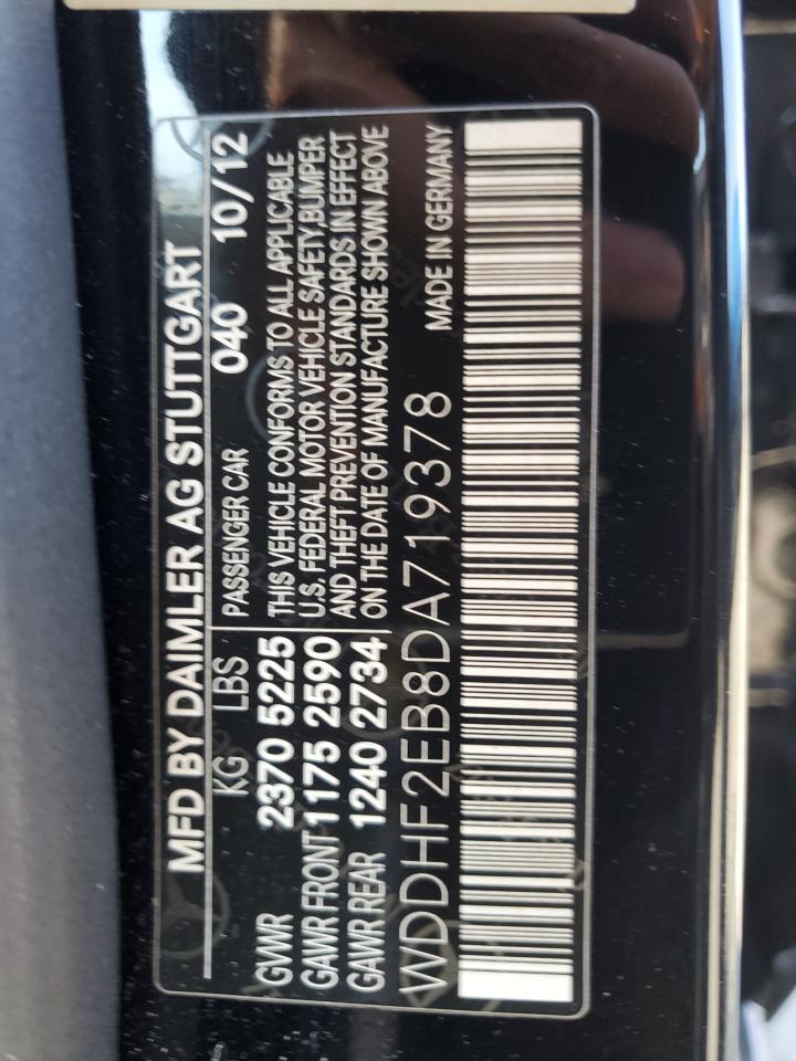 2013 Mercedes-Benz E 350 Bluetec VIN: WDDHF2EB8DA719378 Lot: 64853755