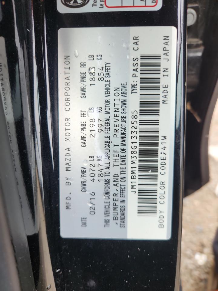 2016 Mazda 3 Touring VIN: JM1BM1M38G1332585 Lot: 63505345