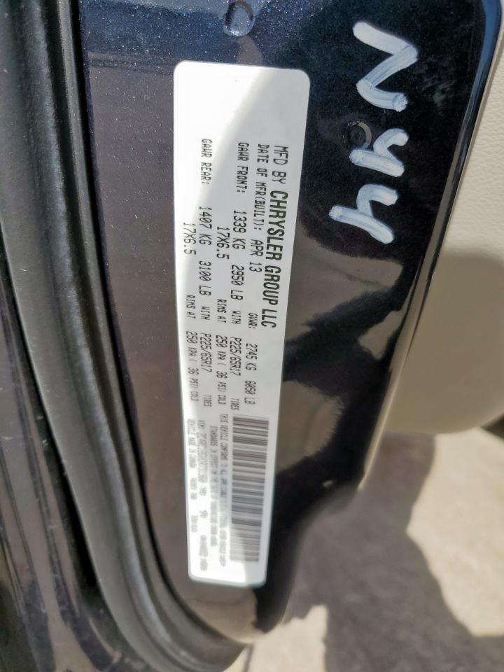 2013 Chrysler Town & Country Touring VIN: 2C4RC1BG0DR731960 Lot: 65293975