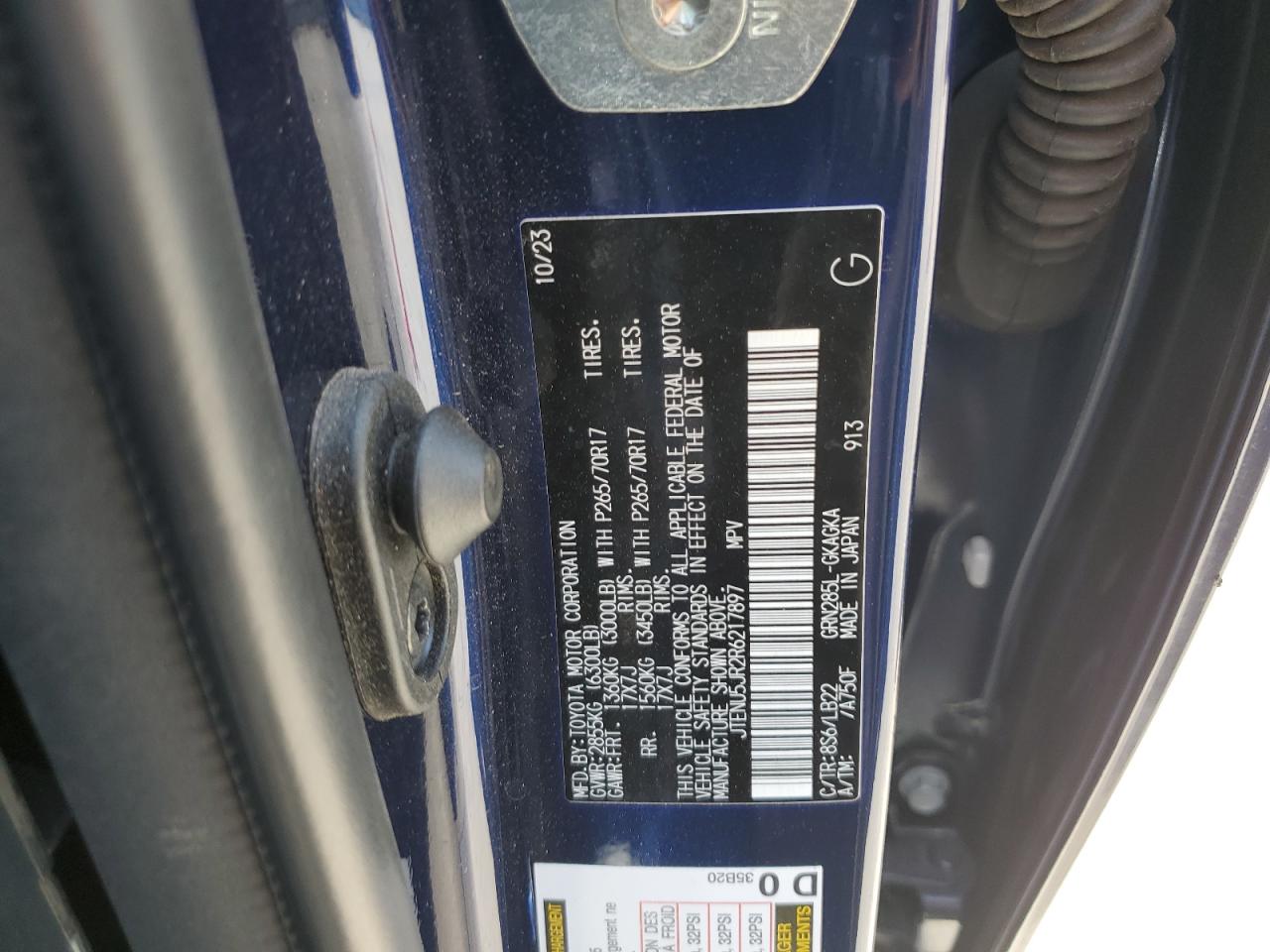 2024 Toyota 4Runner Sr5/Sr5 Premium VIN: JTENU5JR2R6217897 Lot: 64487325