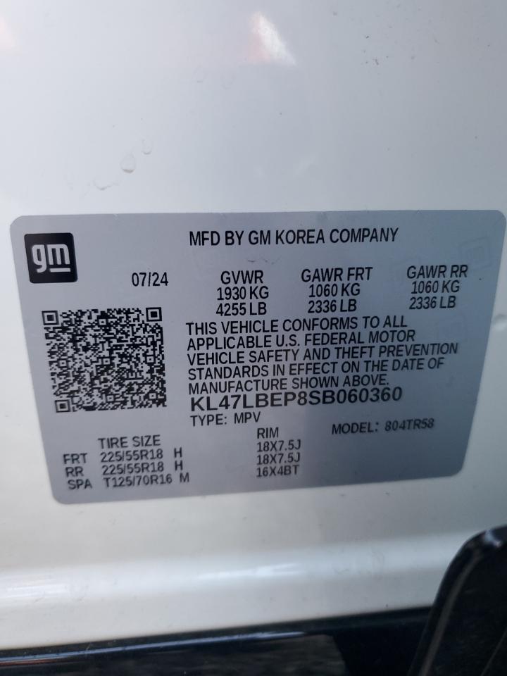 2025 Buick Envista Sport Touring VIN: KL47LBEP8SB060360 Lot: 63928425