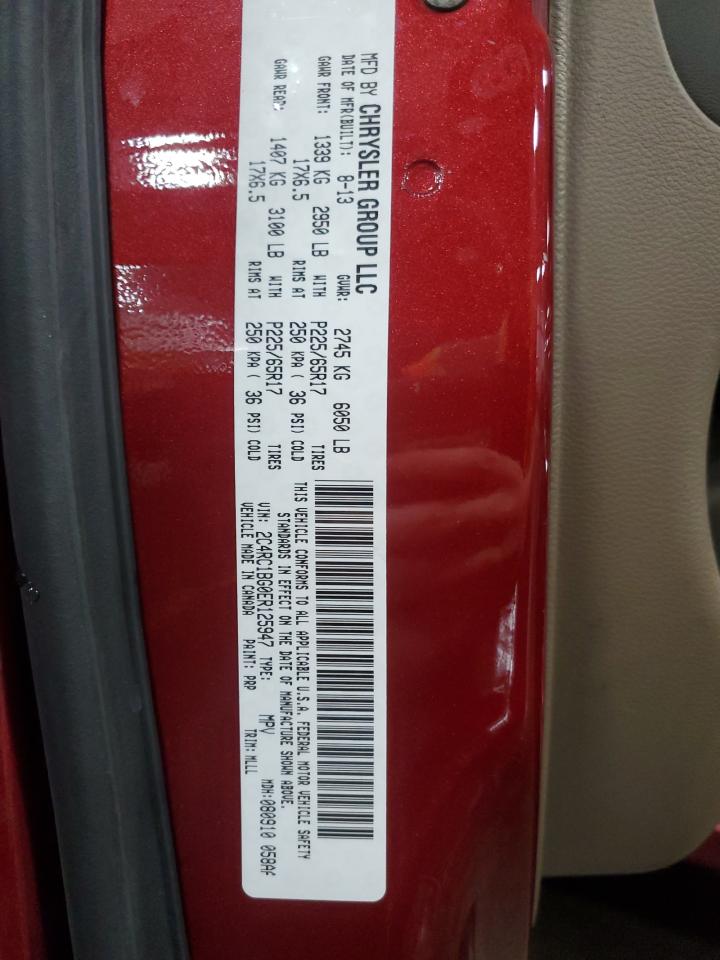 2014 Chrysler Town & Country Touring VIN: 2C4RC1BG0ER125947 Lot: 65007605