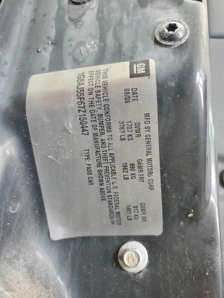 2007 Saturn Ion Level 2 VIN: 1G8AJ55F67Z150447 Lot: 65176545