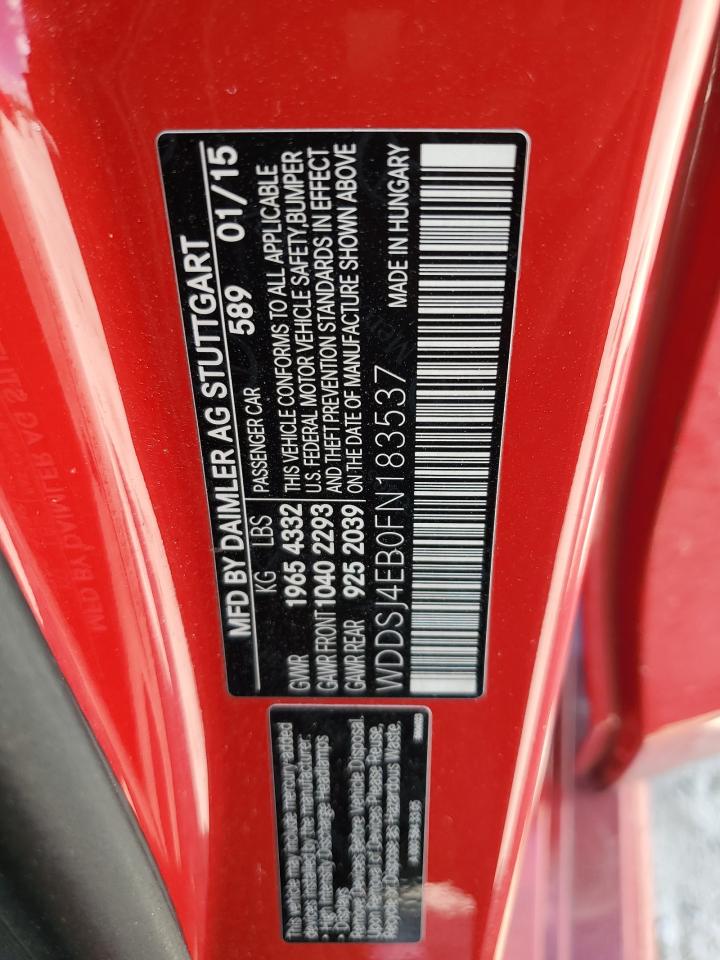 2015 Mercedes-Benz Cla 250 VIN: WDDSJ4EB0FN183537 Lot: 65164195