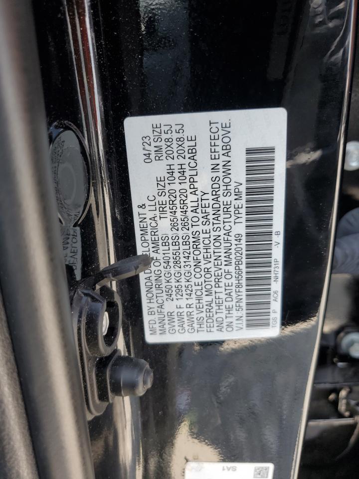 2023 Honda Passport Awd Ex-L VIN: 5FNYF8H56PB020149 Lot: 42777091