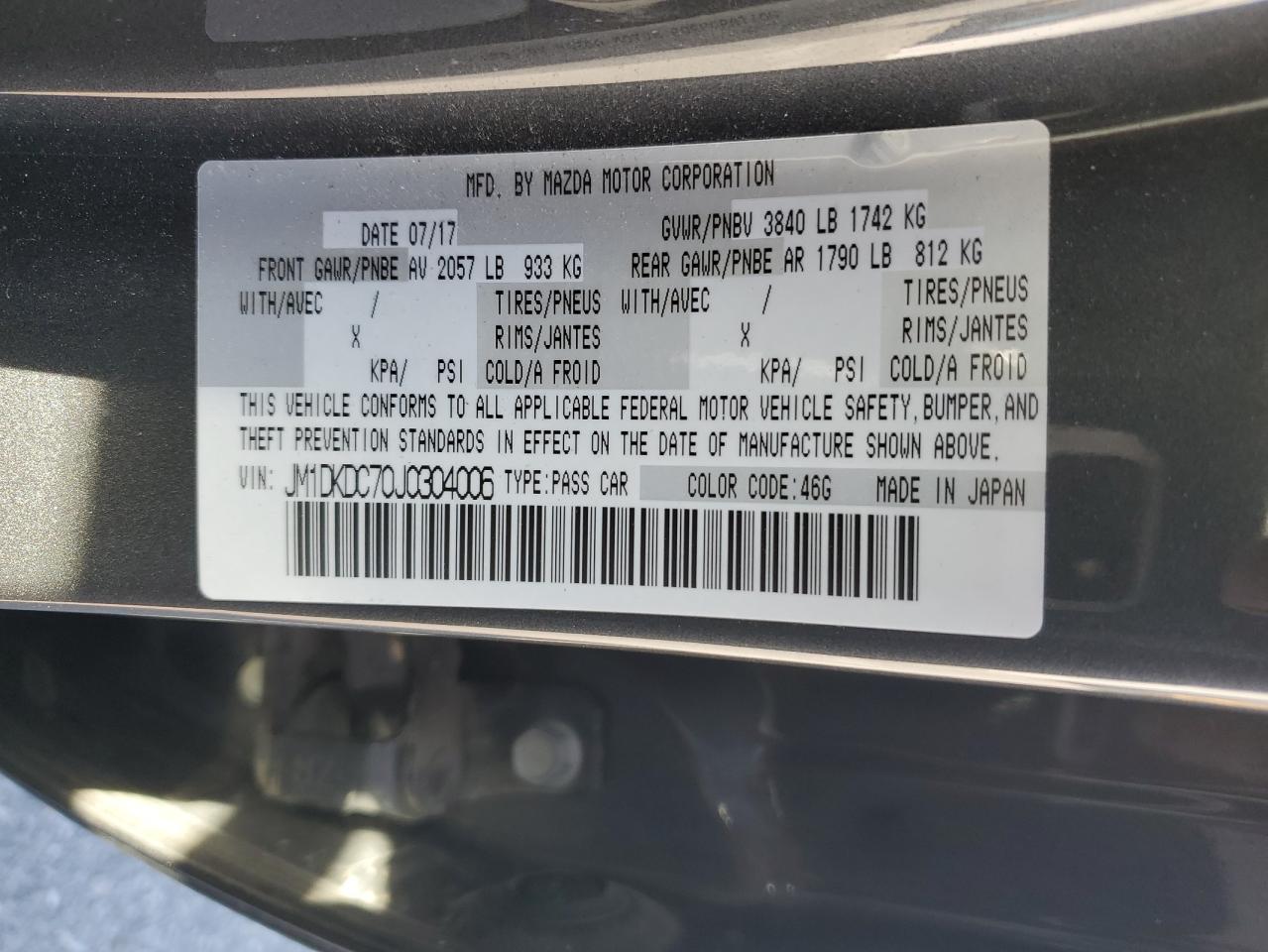 2018 Mazda Cx-3 Touring VIN: JM1DKDC70J0304006 Lot: 63630925