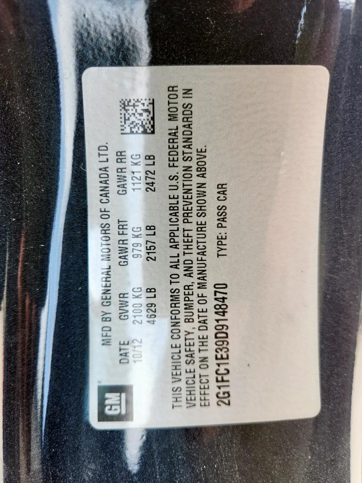 2013 Chevrolet Camaro Lt VIN: 2G1FC1E39D9148470 Lot: 63299545