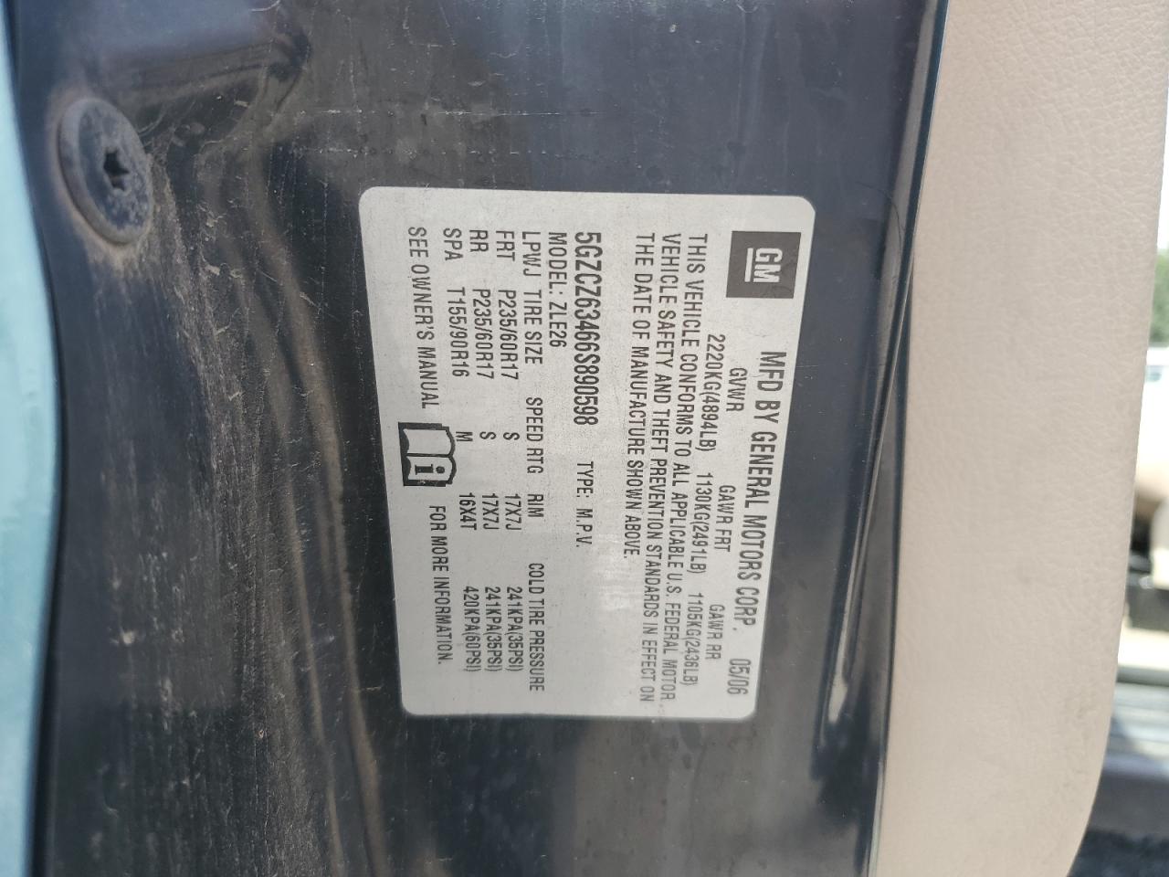 5gzcz63466s890598 5GZCZ63466S890598 2006 Saturn Vue