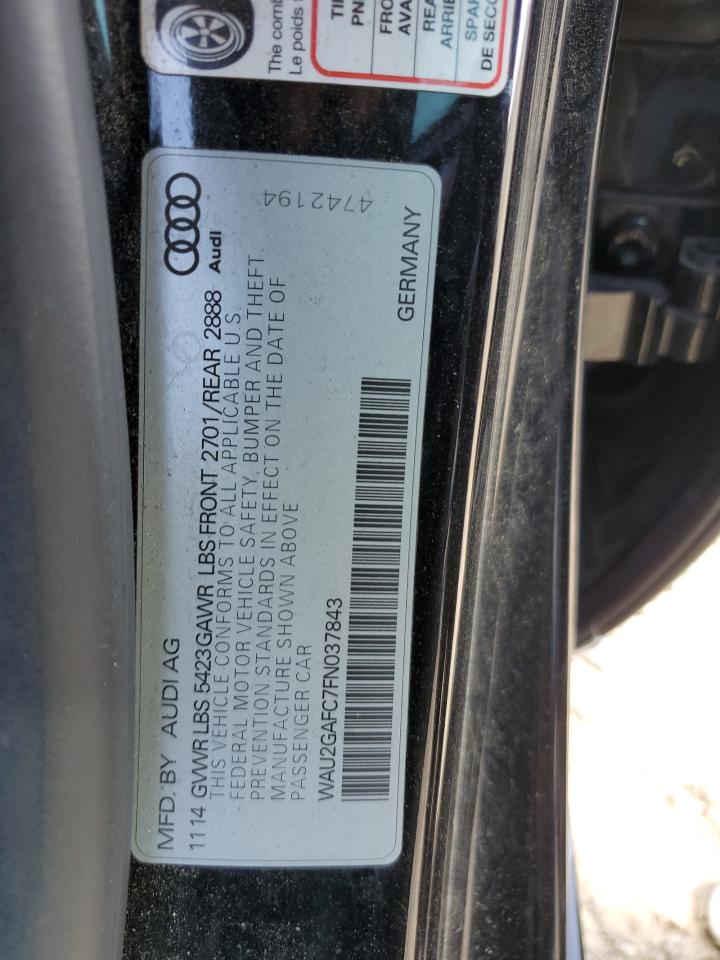 wau2gafc7fn037843 WAU2GAFC7FN037843 2015 Audi A7 Prestige