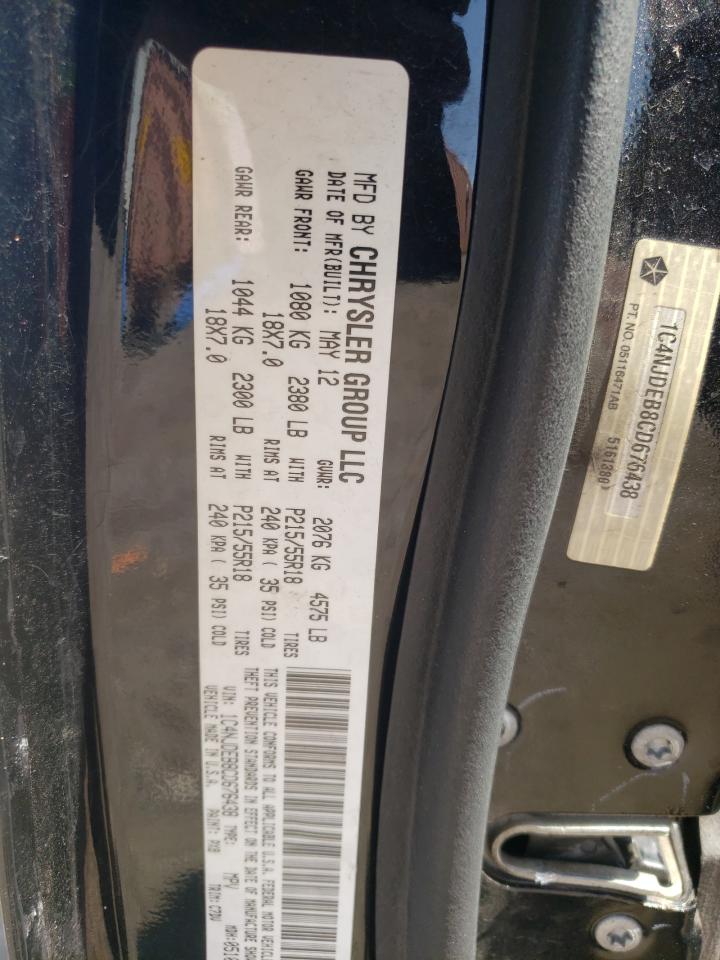 2012 Jeep Compass Latitude VIN: 1C4NJDEB8CD676438 Lot: 64011575