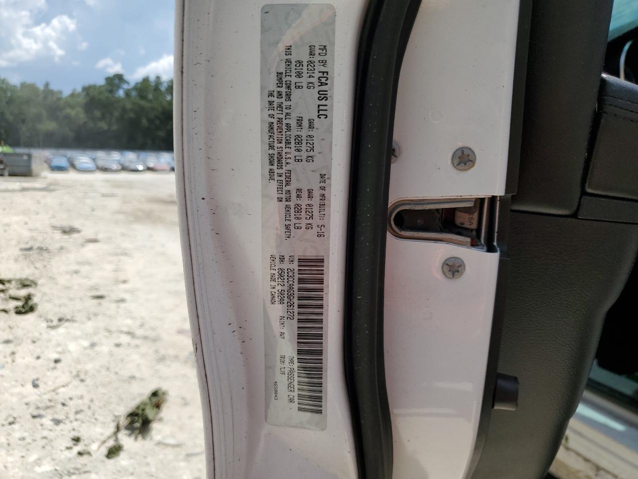 2016 Chrysler 300 Limited VIN: 2C3CCAAG9GH261272 Lot: 66764865