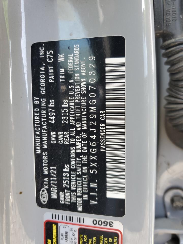 2021 Kia K5 Gt Line VIN: 5XXG64J29MG070329 Lot: 61901875