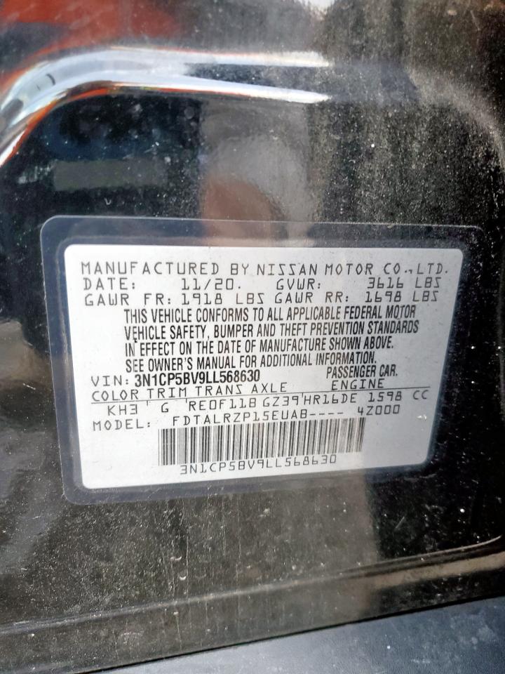 2020 Nissan Kicks S VIN: 3N1CP5BV9LL568630 Lot: 63630595