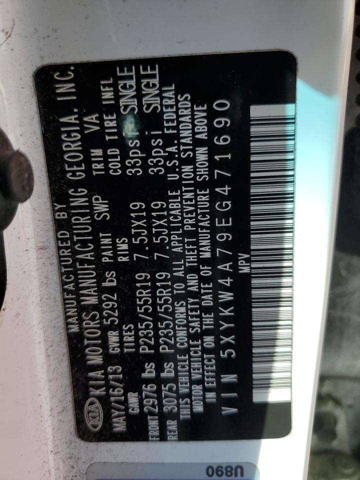 2014 Kia Sorento Sx VIN: 5XYKW4A79EG471690 Lot: 66304645