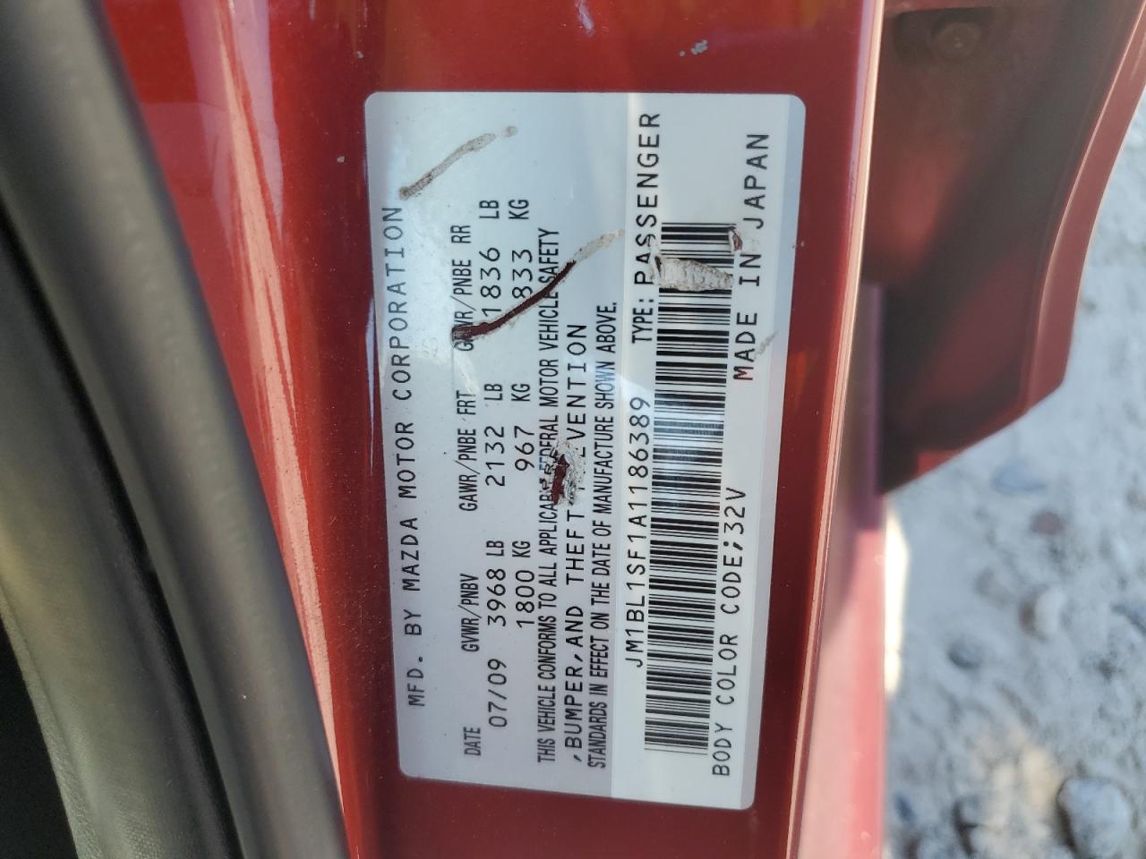 2010 Mazda 3 I VIN: JM1BL1SF1A1186389 Lot: 63832595