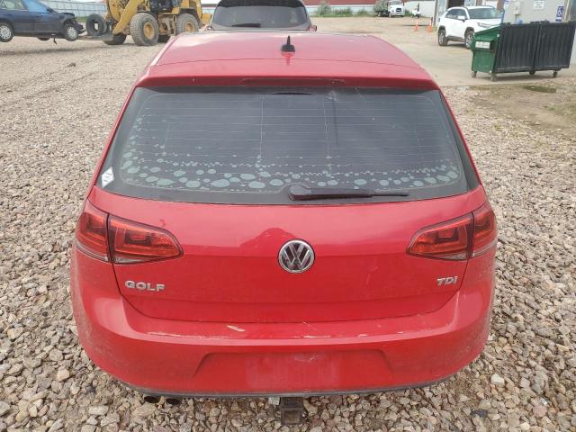 Hatchbacks VOLKSWAGEN GOLF 2015 Czerwony