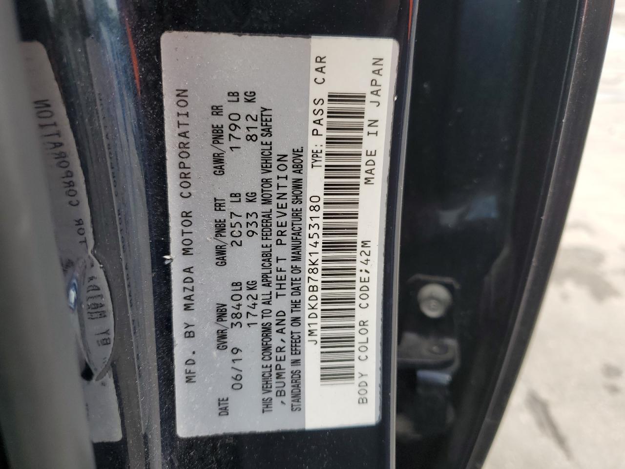 2019 Mazda Cx-3 Sport VIN: JM1DKDB78K1453180 Lot: 63403165
