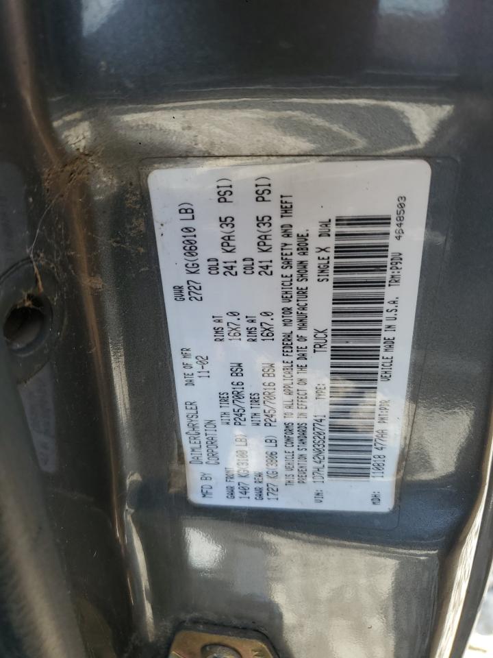 2003 Dodge Dakota Slt VIN: 1D7HL42N03S207741 Lot: 94123405