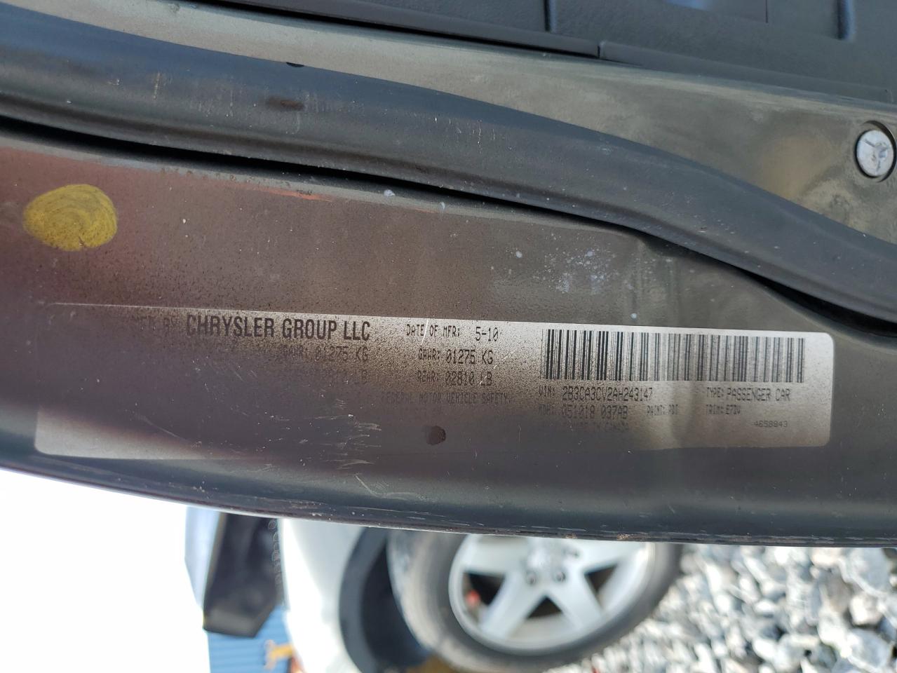 2010 Dodge Charger Sxt VIN: 2B3CA3CV2AH243147 Lot: 64954175
