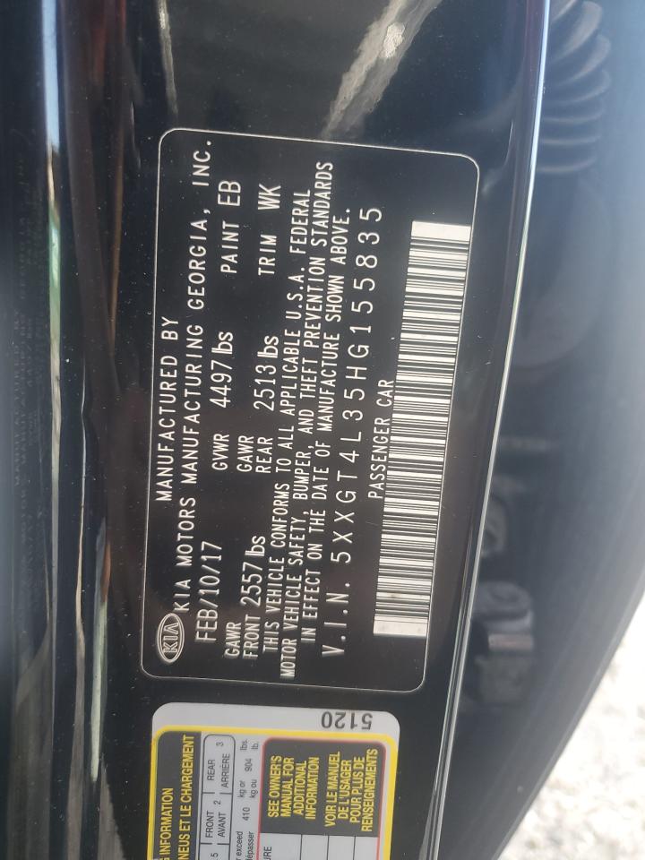 2017 Kia Optima Lx VIN: 5XXGT4L35HG155835 Lot: 64900385