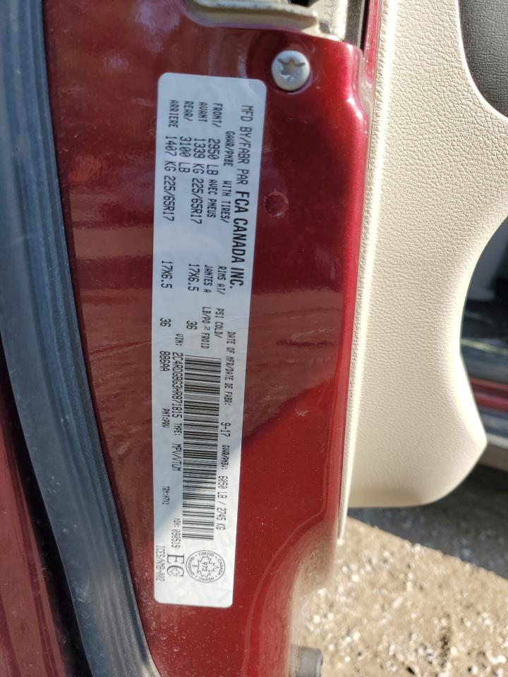 2017 Dodge Grand Caravan Se VIN: 2C4RDGBG3HR871815 Lot: 64947915