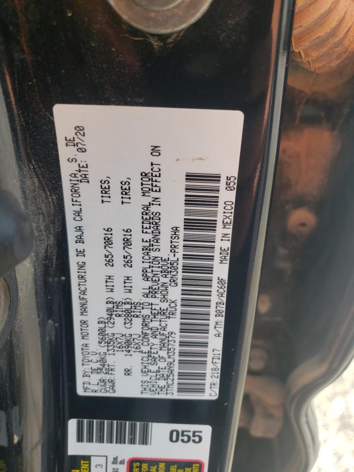 2020 Toyota Tacoma Double Cab VIN: 3TMCZ5AN9LM357379 Lot: 61630895