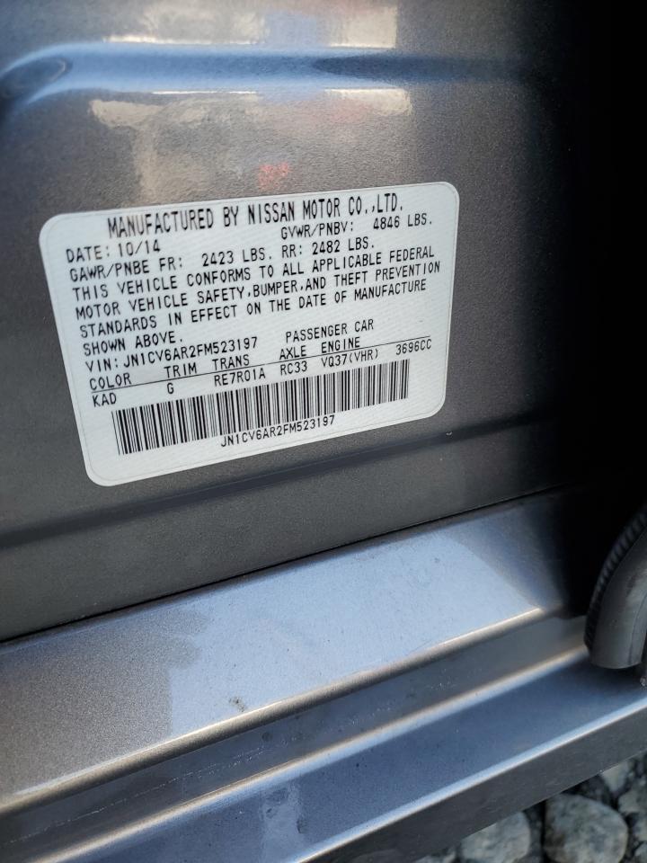 2015 Infiniti Q40 VIN: JN1CV6AR2FM523197 Lot: 63259025