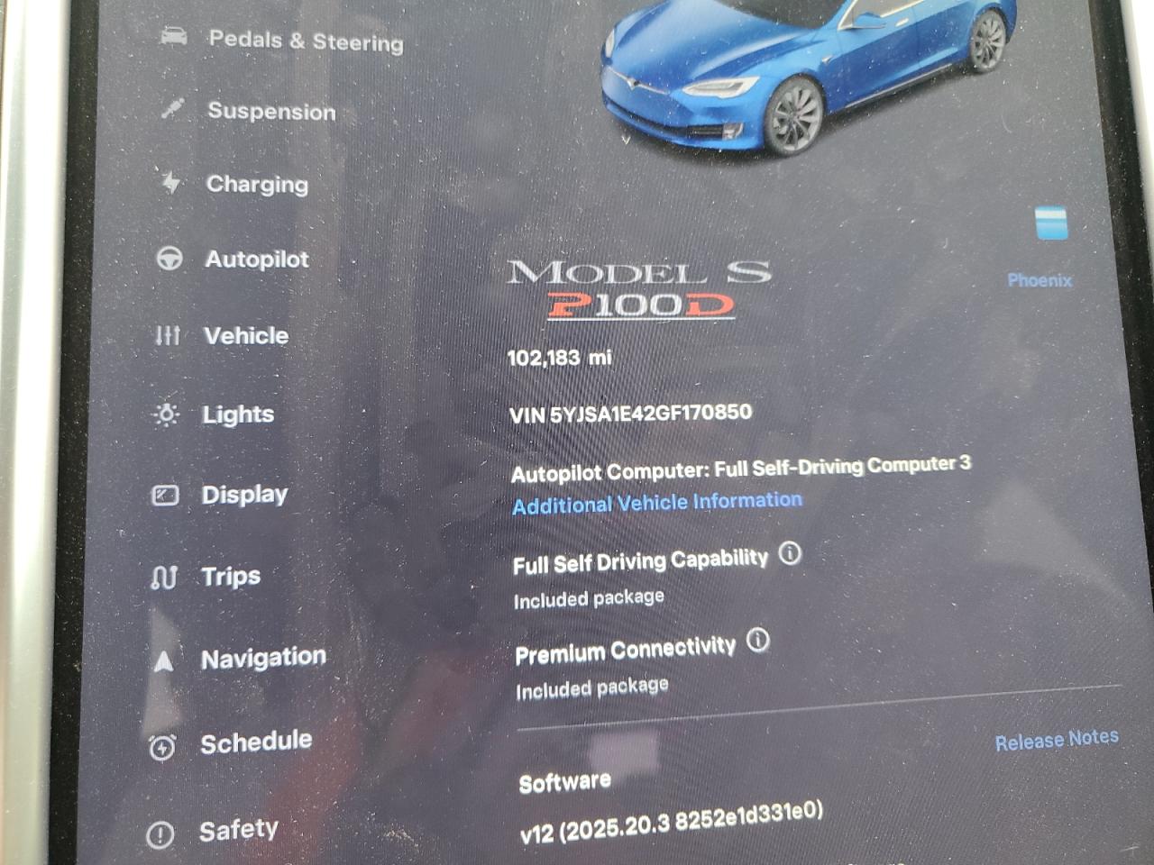 2016 Tesla Model S VIN: 5YJSA1E42GF170850 Lot: 64051235