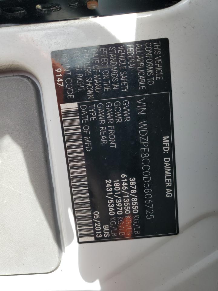 wdzpe8cc0d5806725 WDZPE8CC0D5806725 2013 Mercedes-Benz Sprinter 2500