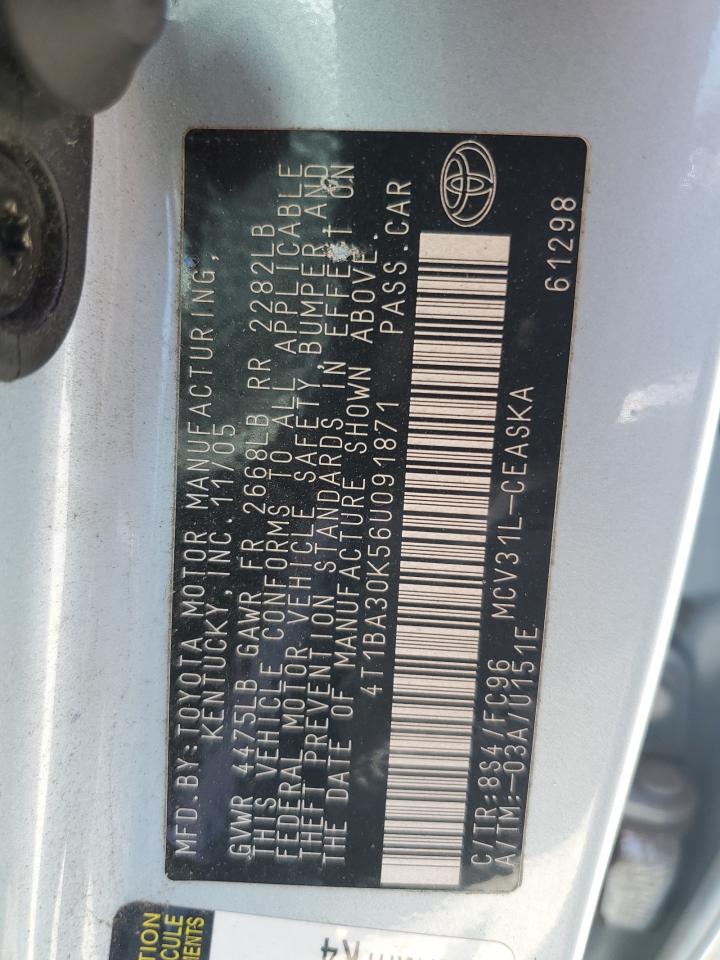 4T1BA30K56U091871 2006 Toyota Camry Se