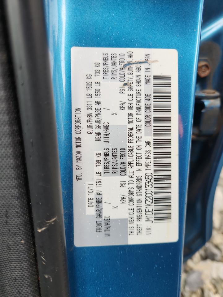 2012 Mazda Mazda2 VIN: JM1DE1KZ2C0133450 Lot: 65770315