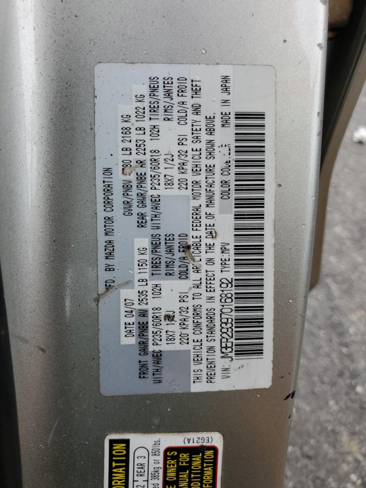 2007 Mazda Cx-7 VIN: JM3ER293970168192 Lot: 64385295