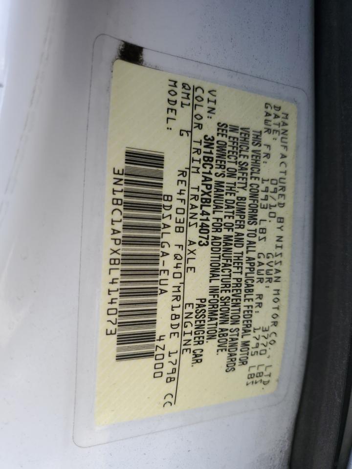 2011 Nissan Versa S VIN: 3N1BC1APXBL414073 Lot: 64763215