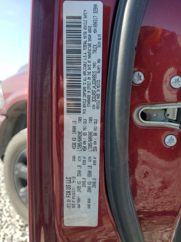 2018 Ram 2500 Laramie VIN: 3C6UR5FJ4JG349915 Lot: 63388125