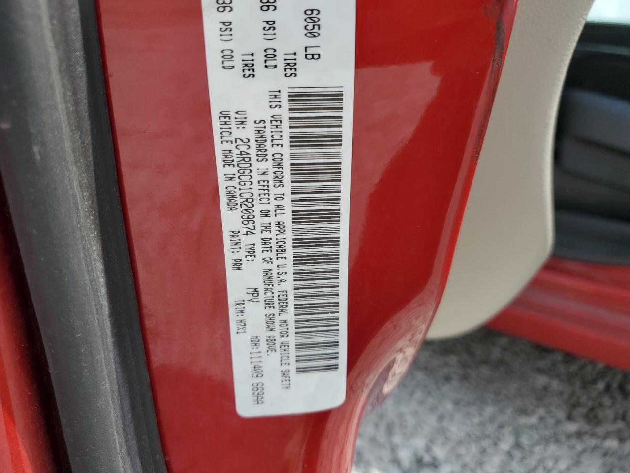 2012 Dodge Grand Caravan Sxt VIN: 2C4RDGCG1CR209674 Lot: 62588055